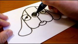 Very Easy How to turn words DOG #2 into a Cartoon  doodling art on paper