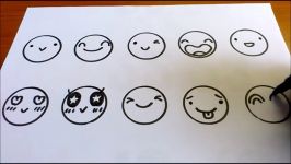 10 Cute Smiling Faces Kawaii Expressions to Doodle for kids
