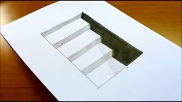 Very Easy How To Draw 3D Hole Stairs for Kids  Anamorphic Illusion