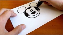 Very Easy  How to Draw a Disney Mickey Mouse  art on paper for kids