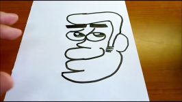 Very Easy How to turn words MAN into a Cartoon  art on paper for kids