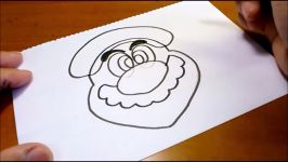 Very Easy  How to Draw a Super Mario Brothers  doodle art on paper for kids