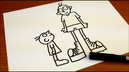 Easy How to turn words TALL into a Cartoon  art on paper for kids