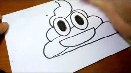 Very Easy How To Draw the Poop Emoji  Easy and Cute art on paper for kids