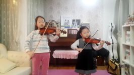 J.S.Bach Concerto for two Violins in D Minor 1st Vivace9yr Ellie 6yr sally