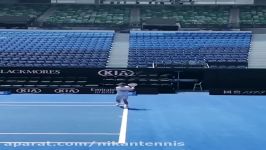 آموزش تنیس بک هند راجر فدرر استرالیا