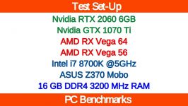 Nvidia RTX 2060 vs GTX 1070 Ti vs AMD RX Vega 64 vs RX Vega 56