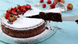 کیک بادام بدون آرد Torta Caprese  Flourless Chocolate Almond Cake