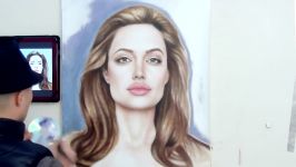 Angelina Jolie AMAZING speed painting How to Draw a face HD