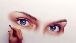 Eyes Speed Painting  featuring Model KatyaWORLD  SPEED DRAWING