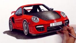 #Porsche 3D DRAWING ║ #SpeedPainting optical Illusion║by Stefan Pabst