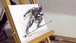 Silver Surfer 3D Drawing  Marvel Superhero  Speed Painting