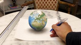 Planet Earth amazing 3D painting Pop Art Effect