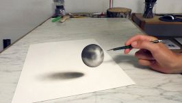 3D Art Drawing of haver ballSpeed Painting Trick Art