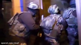 لحظه دستگیری 13 نفر اعضای گروه تروریستی تحریرالشام توسط نیروهای امنیتی ترکیه
