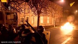 درگیری تند پلیس فرانسه جلیقه زردها