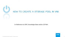 How to Create a Storage Pool in VNX