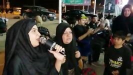 S.Falak Zehra Rizvi reciting manqabat at the way of najaf to Karbala