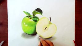 Drawing Green apples  Prismacolor pencils