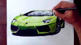 Drawing Cars 1  Lamborghini Aventador  Prismacolor pencils