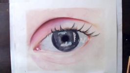 Drawing an eye with pastel pencils  Timelapse