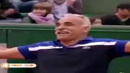 کلیپ خنده دار این عالیه.منصور بهرامی تنیس باز ایرانی 