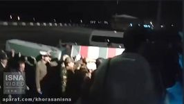 استقبال پیکر 10 شهید دفاع مقدس مدافع حرم در فرودگاه مشهد