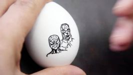 The Most Detailed Drawing Ever I Think on an EGG Drawing the MCU on an EGG