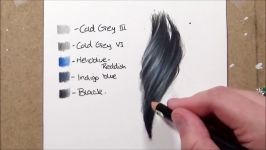 Drawing Tutorial Realistic Black Hair In Coloured Pencil