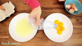 جدا کردن زرده تخم مرغ سفیده