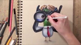 STORKS MOVIE Drawing Detective Pigeon Toady