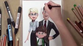 STORKS MOVIE Drawing Mr Mrs Gardner and Nate