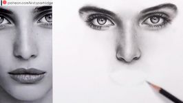 How to Draw a Realistic Face  Drawing Tutorial Part 1 Eyes Nose + Mouth