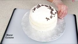 کیک تولد نارگیلی در ماهی تابه Coconut Birthday Cake In Frying Pan Without Oven
