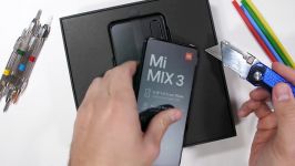 تست مقاومت گوشی Xiaomi Mi Mix 3 در برابر خمیدگی خراشیدگی