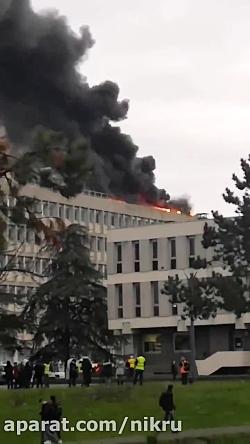 آتش‌سوزی انفجار در دانشگاه لیون فرانسه