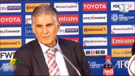 کنفرانس خبری کارلوس کی روش پس بازی تیم ملی ایران عراق  جام ملتهای آسیا