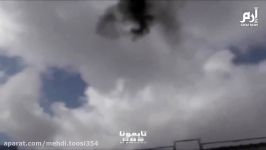فیلم دیگری انفجار پهباد انصار الله یمن به پایگاه العند