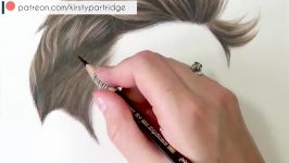 How to Draw Hair  Coloured Pencil Drawing Tutorial  Realistic short hair