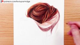 Drawing Ginger Hair in Coloured Pencil How to Draw Realistic Hair