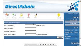 ساخت اکانت پاپ میل در دایرکت ادمین
