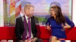 Susanna Reid Amazing  Short Tight Blue Dress With Great Views  121113