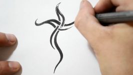 Cross Tattoos  Drawing a Simple Black Tribal Design