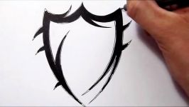 Drawing a Family Crest Shield Tattoo Design in a Tribal Style