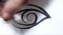 Drawing an Abstract Tribal Eye Tattoo Design