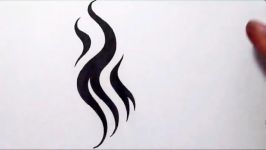 Flame Tattoos  Drawing Simple Tribal Flames