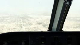 Qeshm Air Fokker 100 Cockpit Landing at KIH