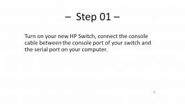 HP Switch  Initial IP Configuration JE009A