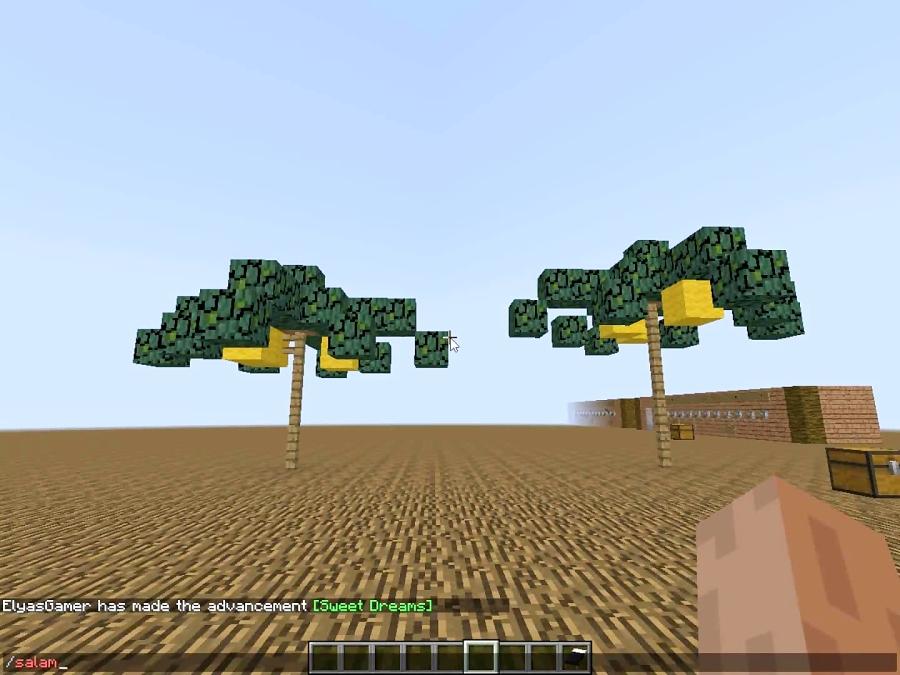 آموزش ساخت درخت نخل تزئینی در ماینکرافت ElyasGamer