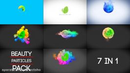 پروژه افترافکت نمایش لوگو Beauty Particles Logo Pack